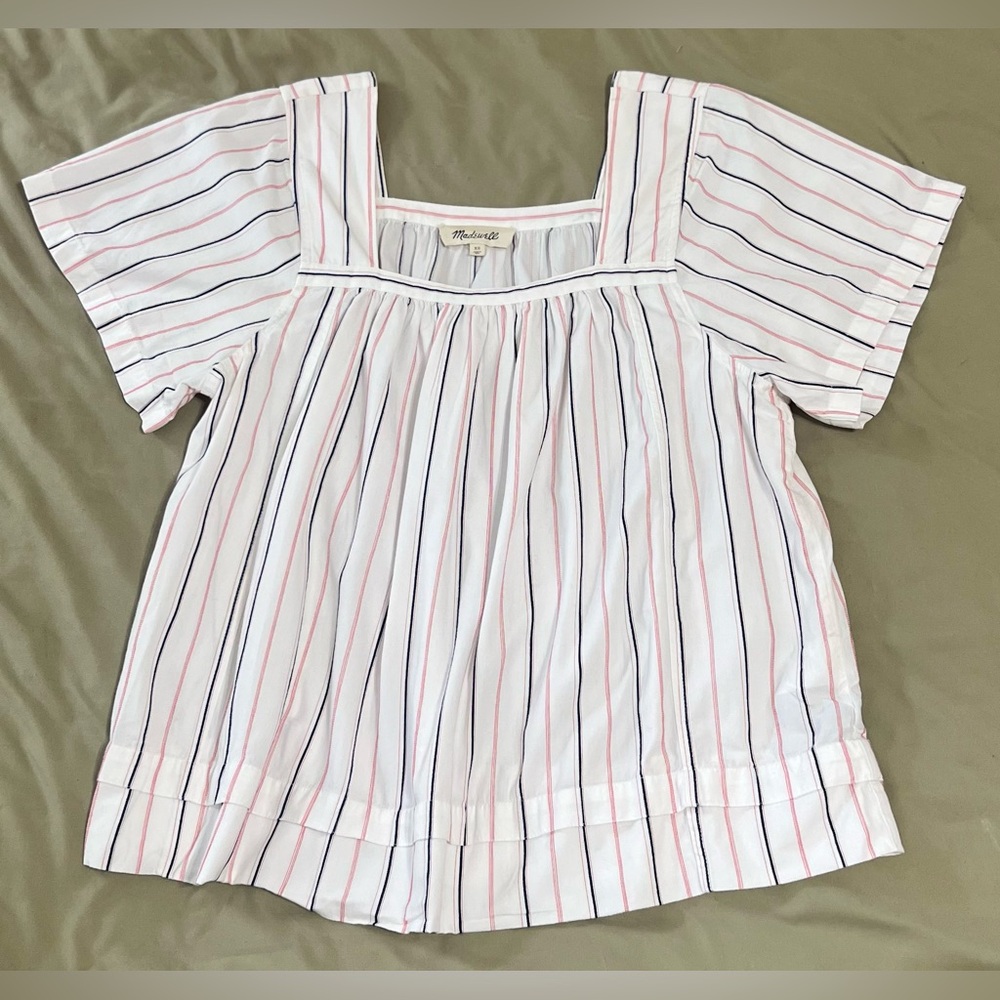 Madewell Striped Square-Neck Top XS